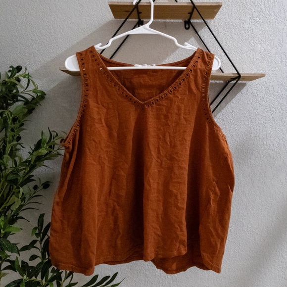 Women's Sleeveless Top in Rust - Picture 1 of 3